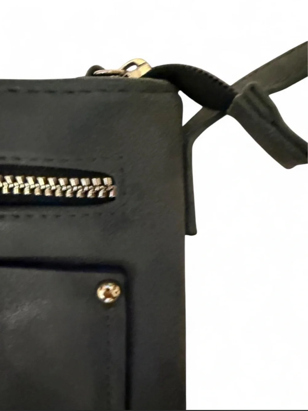 Primark Faux leather crossbody bag in dark green color